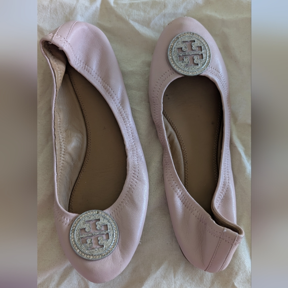 Tory Burch Pink Liana Ballet Flats